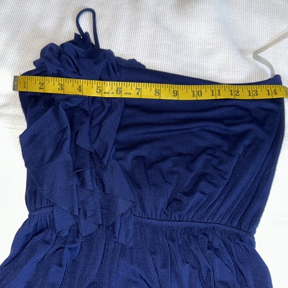 Gilli One Shoulder Navy Blue Maxi Dress Size Small - Picture 8 of 10